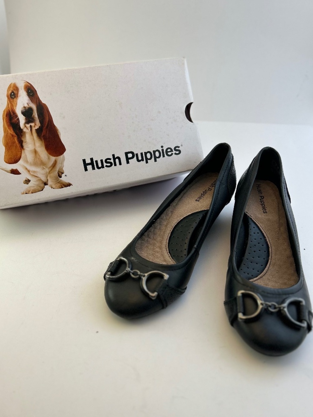 Hush Puppies Candid Pump Black Leather Dress Shoes